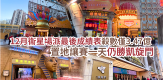 12月衞星場派最後成績表殺數僅3.47億 置地讓賽一天仍勝凱旋門 12月衞星場派最後成績表殺數僅3.47億 置地讓賽一天仍勝凱旋門